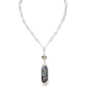 Robert Lee Morris Soho Geometric Abalone Faceted Pendant Necklace-One Size
